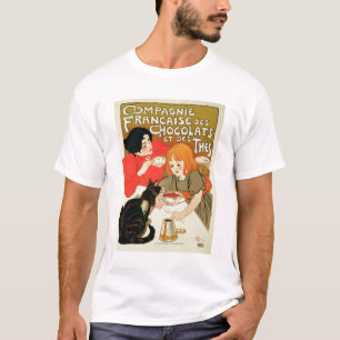Plakat-Werbung French Company der Schokolade T-Shirt
