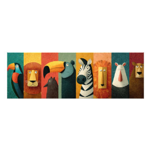 Plakat "Whimsical Safari Animals Fotodruck