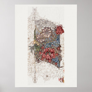 PLAKAT : WILLIAM MORRIS : HONEYSUCKLE + TULPE