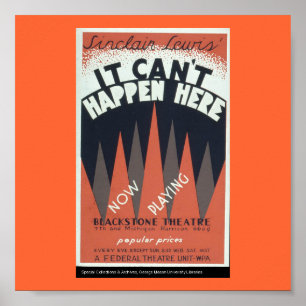 Plakat-WPA kann Chicago-Es nicht hier geschehen 2 Poster