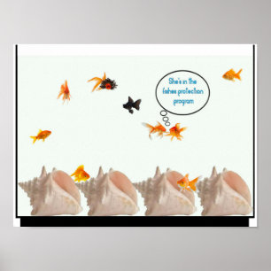 Plakat zum Schutz von Fischen