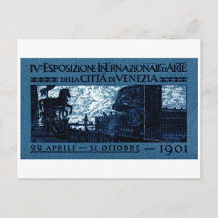 Plakat zur Kunstausstellung Venedig 1901 Postkarte