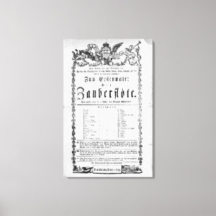 Plakatanzeige von ` das magische Flute Leinwanddruck
