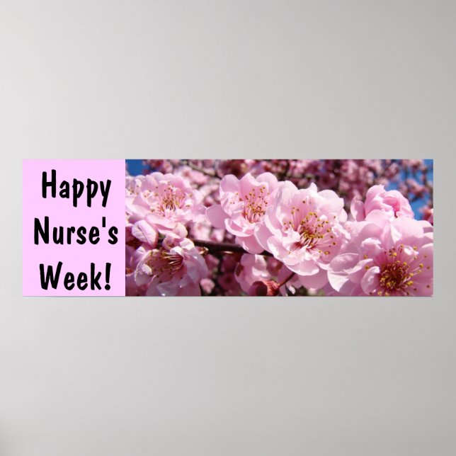 Plakatbanner für die "Happy Nurse's Week". Drucke  (Vorne)