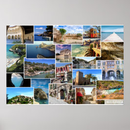 Plakatcollage de Mallorca en Baleares Poster