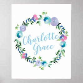 Plakatdruck für personalisierte Blumenkranke Poster
