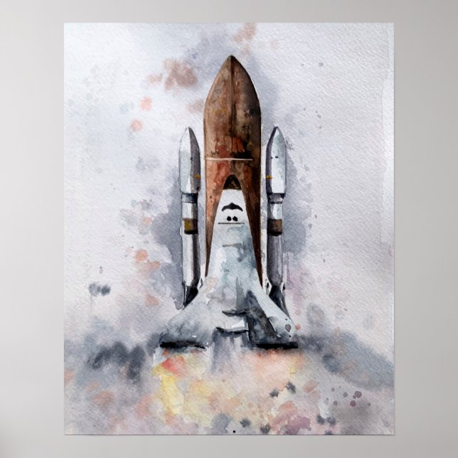 Plakatdruck "Rocket" aus dem Weltraum Poster (Vorne)