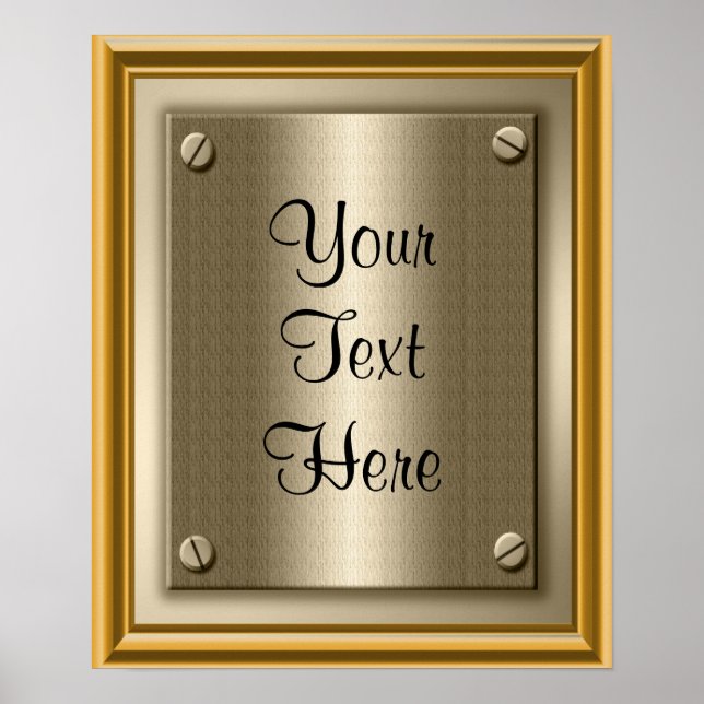 Plakatdruckunterschrift Gold Plaster Poster (Vorne)