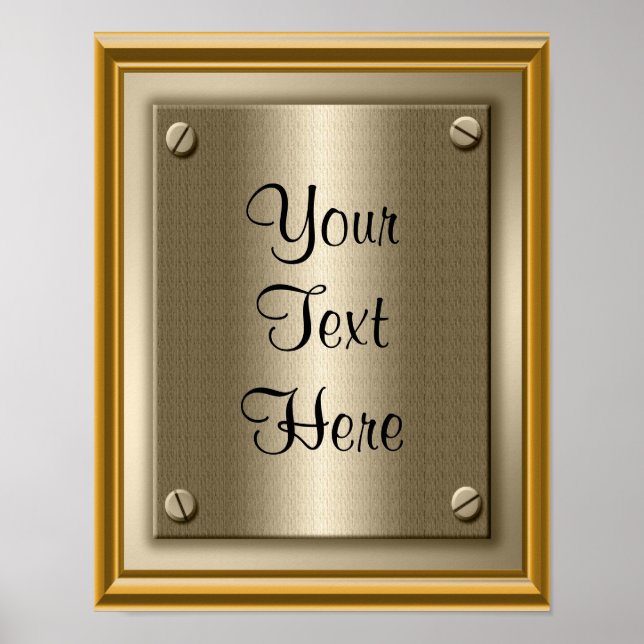 Plakatdruckunterschrift Gold Plaster Poster (Vorne)