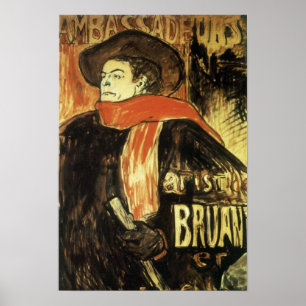 Plakate, Aristide Bruant von Toulouse Lautrec Poster
