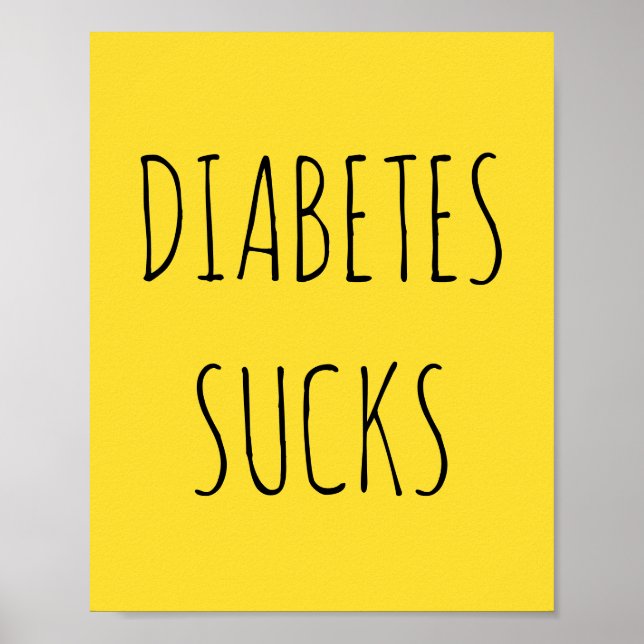 Plakate für gelbe Diabetes (Vorne)