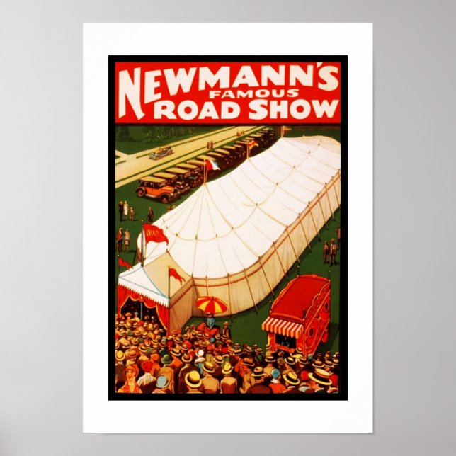 Plakate Vintag "Newmanns berühmte Roadshow" (Vorne)