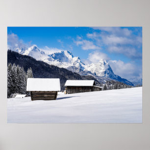 Plakatgebirgslandschaft Poster