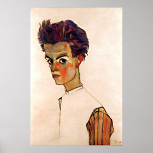 Plakatmalerei Egon Schiele Selbstporträt mit Poster