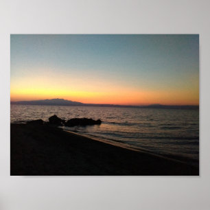 Plakatpapier für Meer- und Sonnenuntergang Poster