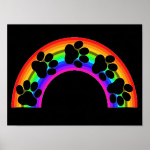 Plakatpfeifen auf einem Regenbogen Poster
