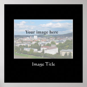 Plakatvorlage mit schwarzer Matte Poster