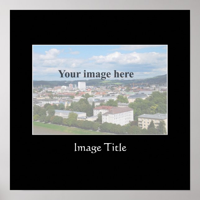 Plakatvorlage mit schwarzer Matte Poster (Vorne)