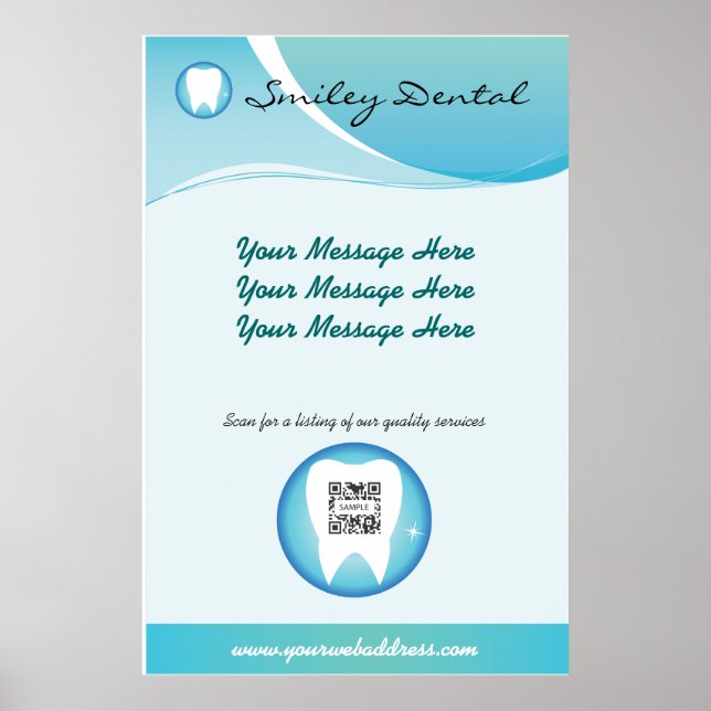Plakatvorlage Zahnpflege Poster (Vorne)