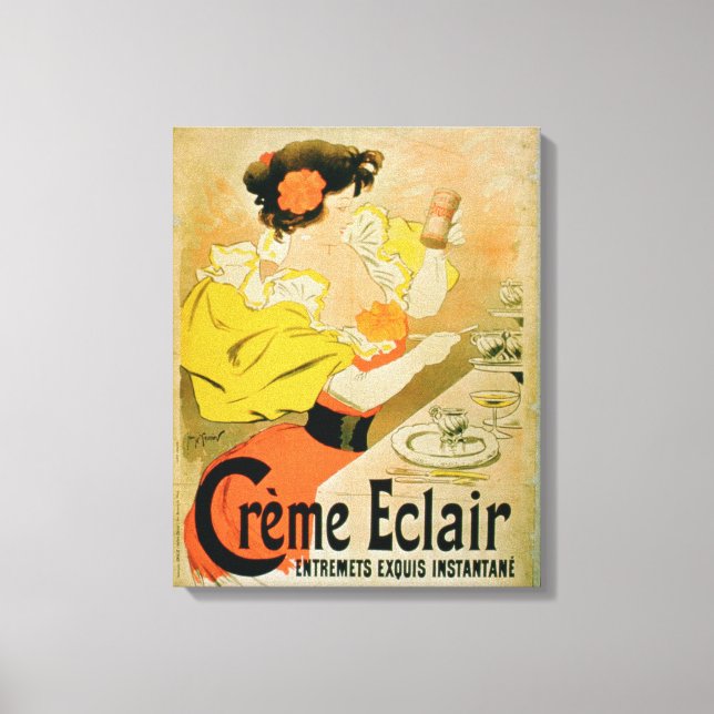 Plakatwerbung "Creme Eclair Instant Dessert" Leinwanddruck (Vorderseite)