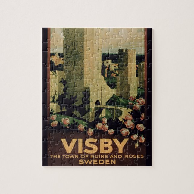 Plakatwerbung die Stadt von Visby, Schweden (colo (Vertikal)