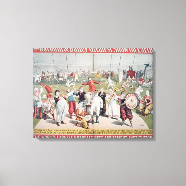 Plakatwerbung für den Barnum Leinwanddruck (Vorderseite)