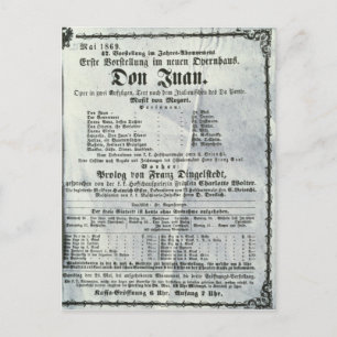 Plakatwerbung für "Don Juan" Postkarte