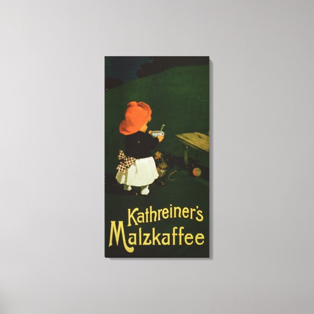 Plakatwerbung für "Kathreiner's Malt Coffee" Leinwanddruck (Vorderseite)
