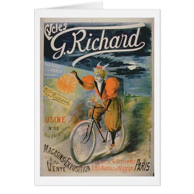 Plakatwerbung "G. Richard Cycles", Paris (Col. (Vorne)