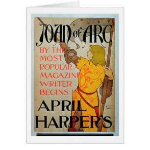 Plakatwerbung "Jeanne d'Arc" im April Harpers