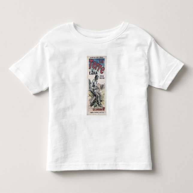 Plakatwerbung "La Terre" durch Emile Zola, 1889 Kleinkind T-shirt (Vorderseite)