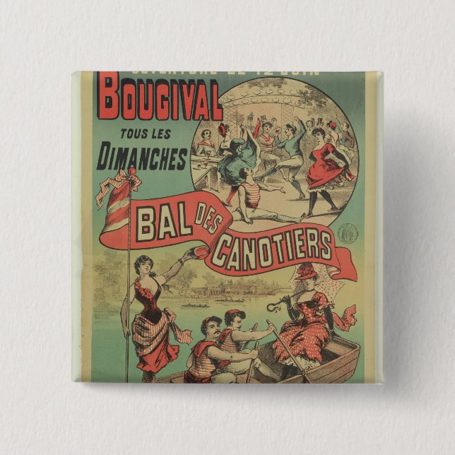 Plakatwerbung 'Le Bal des Canotiers Button (Vorderseite)