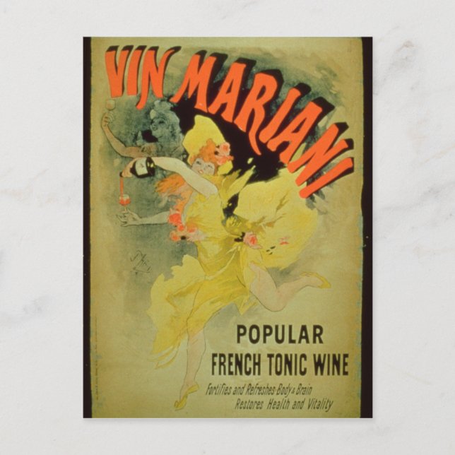 Plakatwerbung "Mariani Wine, populär Französisch T Postkarte (Vorderseite)