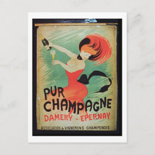Plakatwerbung "Pur Champagne" von Damery, E Postkarte