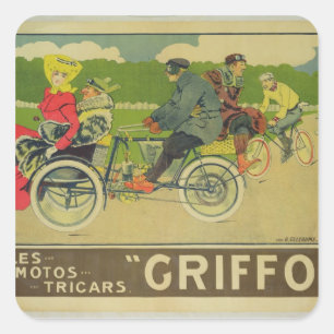 Plakatwerbung Quadratischer Aufkleber