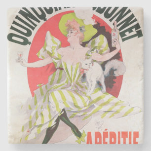 Plakatwerbung Quinquina Dubonnet Steinuntersetzer