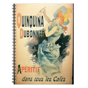 Plakatwerbung "Quinquina" durch Dubonnet (Farbe Notizblock