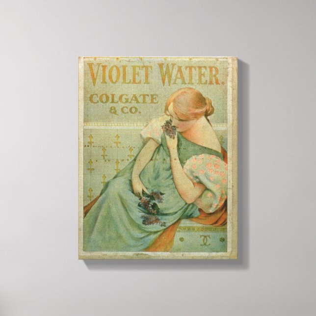 Plakatwerbung "Violet Water" von Colgate & Co Leinwanddruck (Vorderseite)