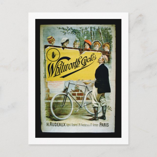 Plakatwerbung 'Whitworth Cycles', Paris (colo) Postkarte (Vorderseite)