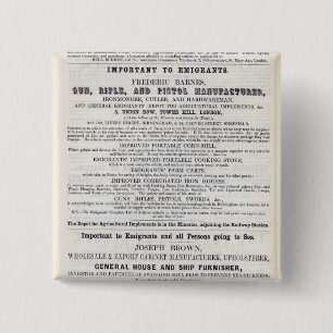 Plakatwerbungs-Emigrantdienstleistungen Button