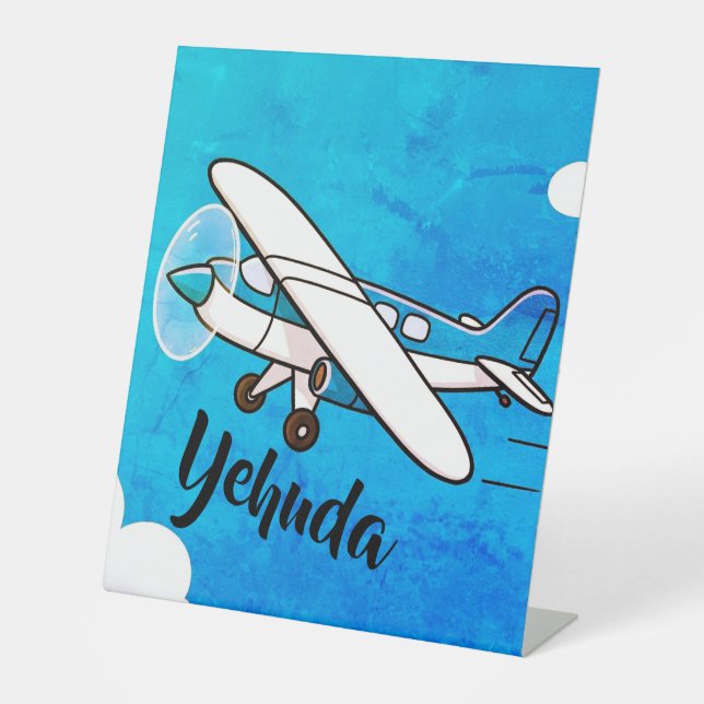 Plakatzeichen für das Flugzeug Sockelschild (Vorderseite)
