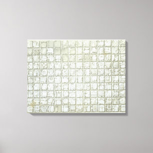 Plakette des ideographischen Schreibens vom Tempel Leinwanddruck