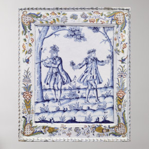 Plakette, die eine Szene 'vom magischen Flute Poster