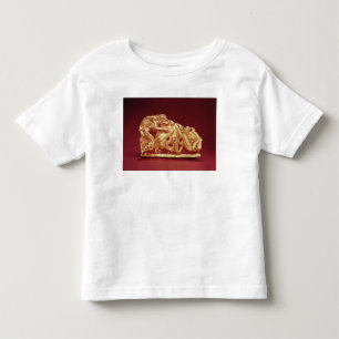 Plakette, die einen Greif in Angriff nimmt ein Kleinkind T-shirt