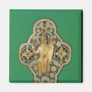 Plakette, die Gottsegen darstellt Magnet