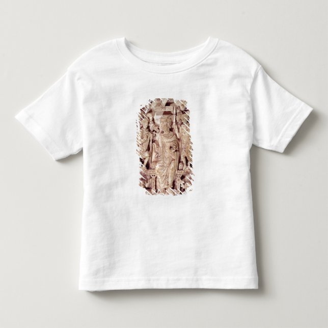 Plakette, die König David inthronisiert darstellt Kleinkind T-shirt (Vorderseite)