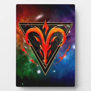 Plakette Widder Galaxie Tierkreis Astrologie Fotoplatte
