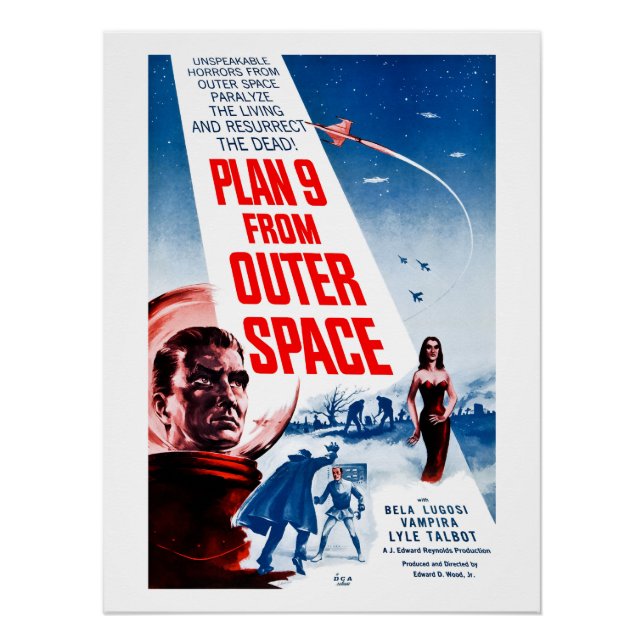 Plan 9 aus dem Weltraum (1957) Poster (Vorderseite)
