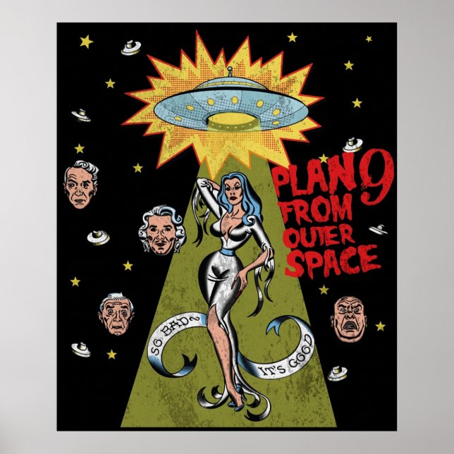 Plan 9 vom T-Shirt für den Weltraum Poster (Vorne)