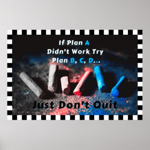 "Plan A" Positives Wall Art Poster